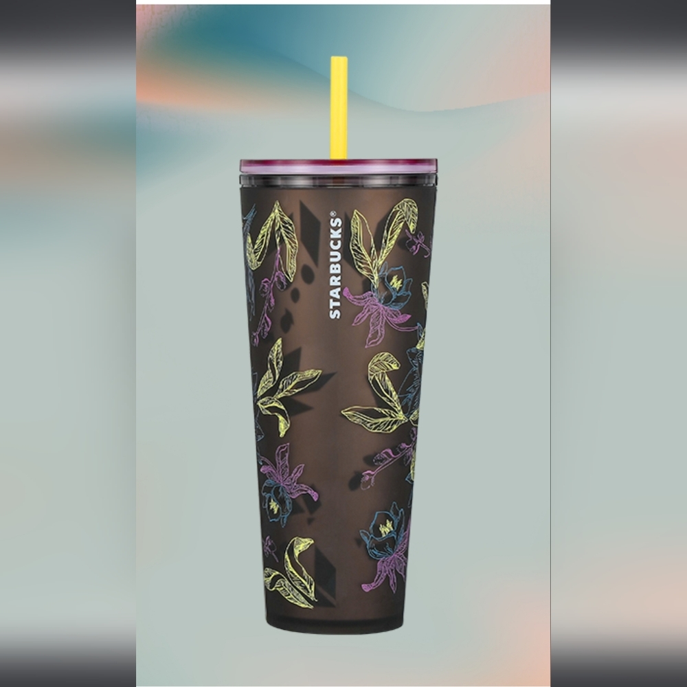 NWT Starbucks Winter Floral 24 ounce tumbler